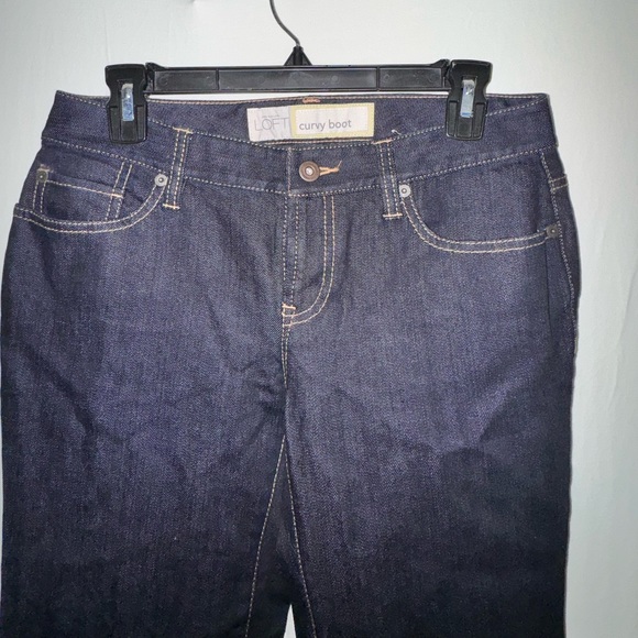NWT Loft Dark Denim Bootcut Low-rise Jeans - Picture 4 of 9